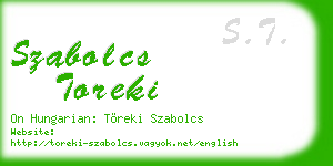 szabolcs toreki business card