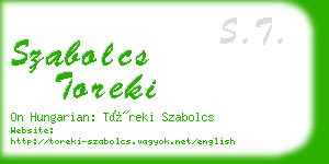 szabolcs toreki business card